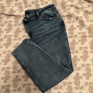 Judy Blue Medium to Dark Wash Skinny Jean w Asymmetrical Fly